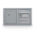 3 Door Standard 4C Mailbox with 1 Parcel Locker